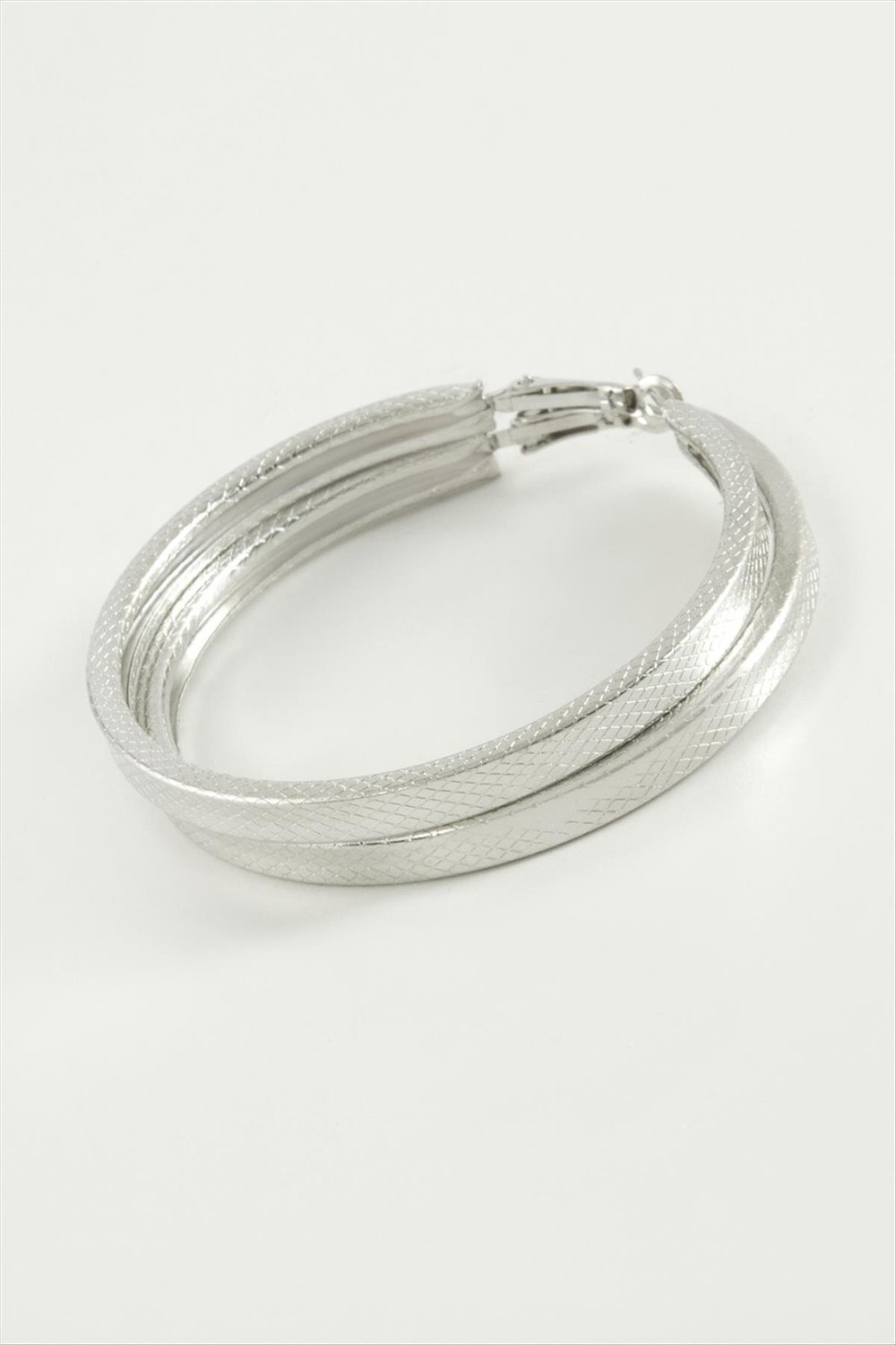 Ezme Noktalı Halka Küpe 5 Cm