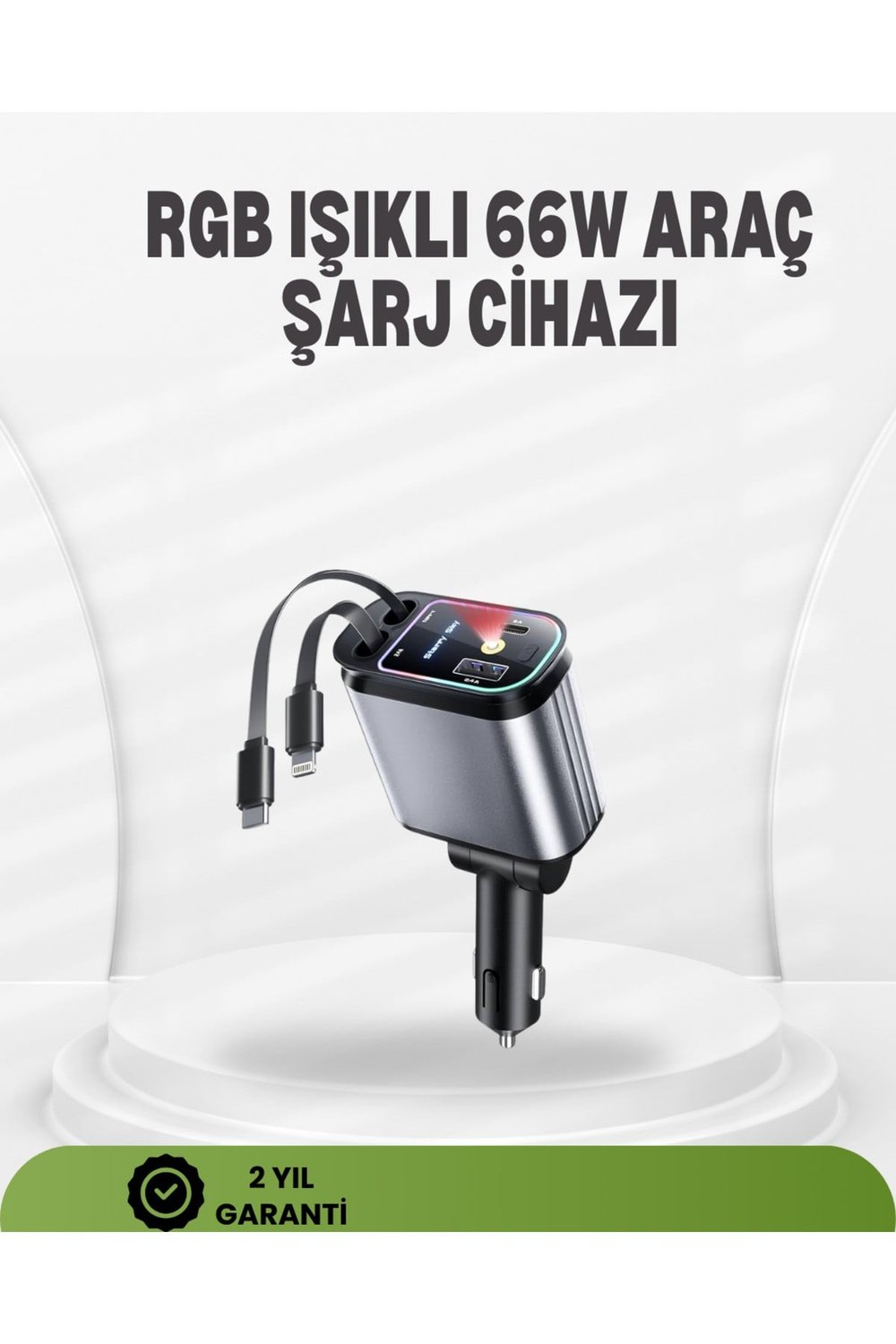 Ford, Opel, Volvo, Skoda Araçlar için 66W Çoklu Hızlı Şarj Cihazı