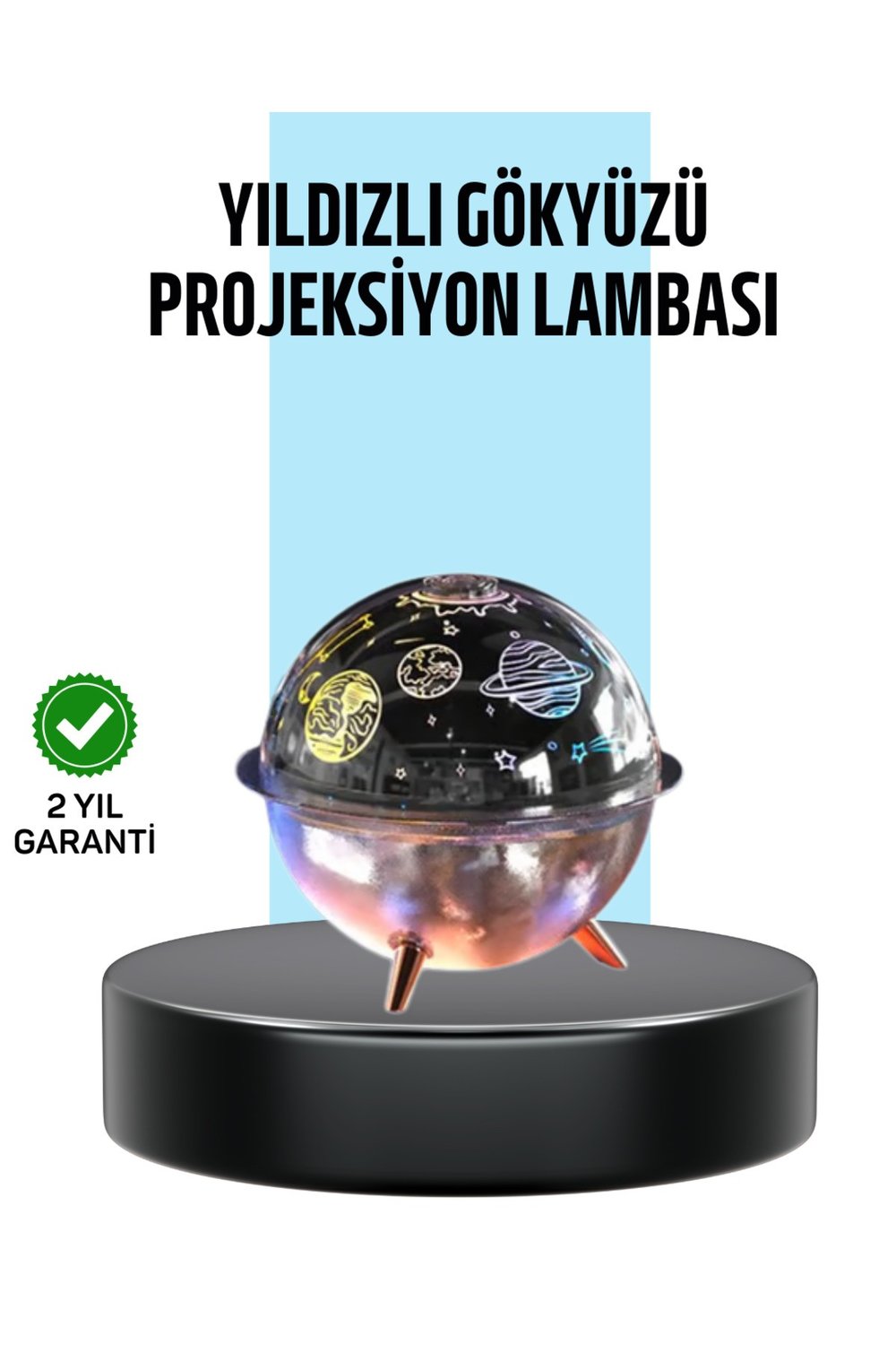 Galaksi ve Yıldız Efektli Nemlendirici Işık Projektörü