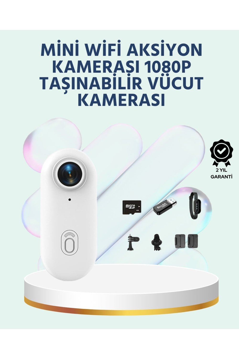 Geniş Açı Lensli WiFi Spor ve Vlog Kamerası