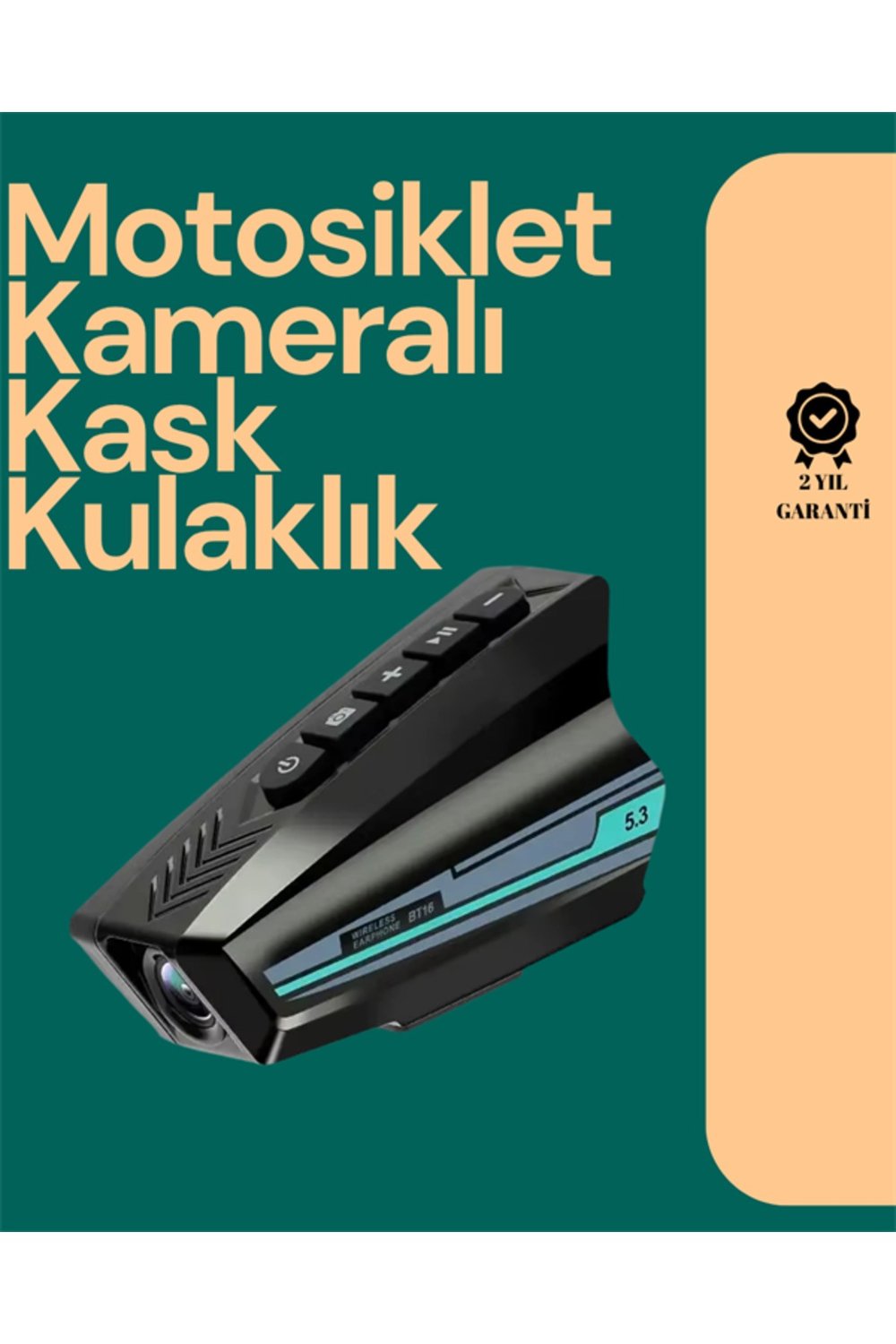 GoLook Destekli Motosiklet Kask Kamerası – 50 Saat Pil, Geniş Açı