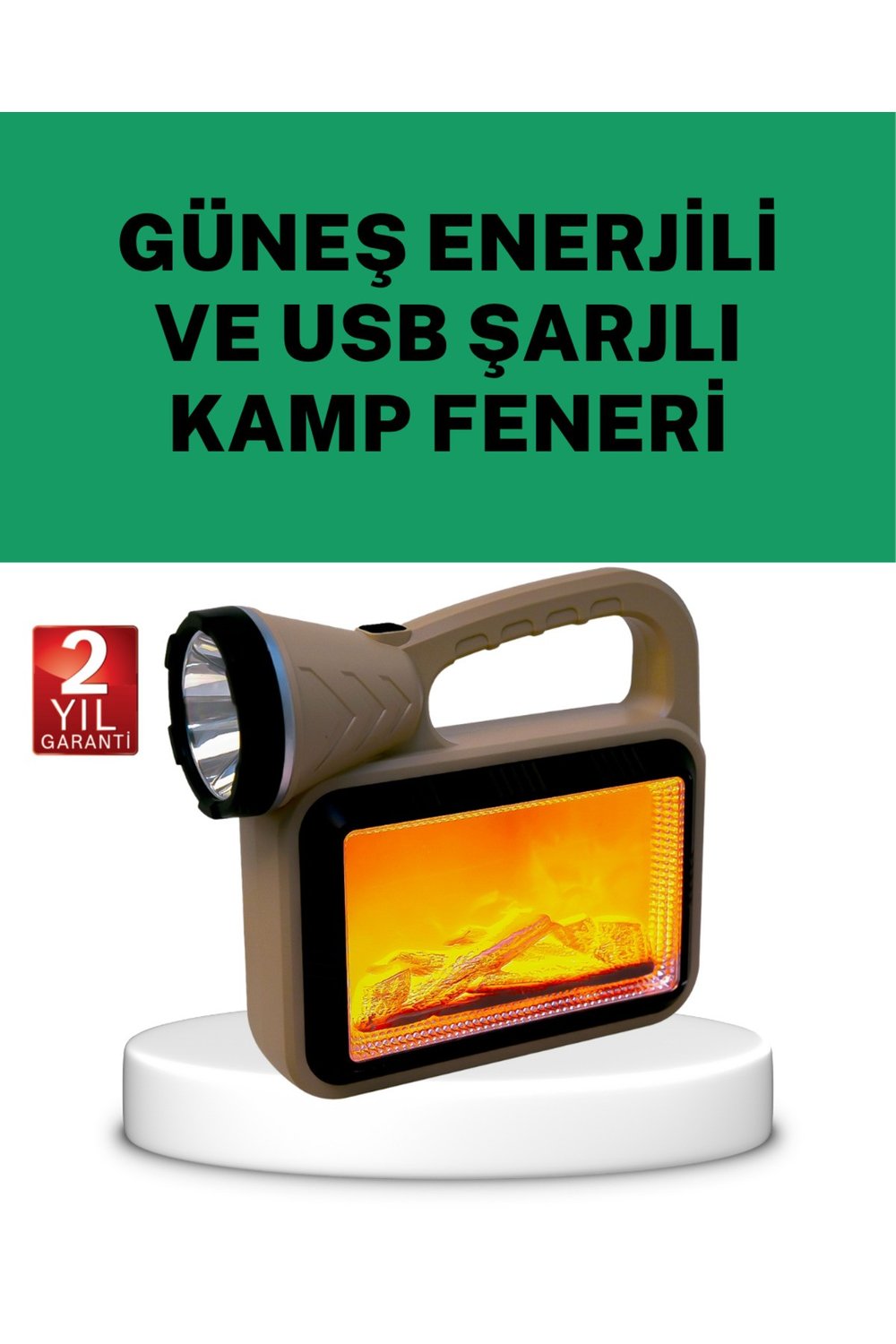 Güneş Enerjili Alev Efektli Lamba – COB Teknolojili, Dış Mekan Aydınlatma
