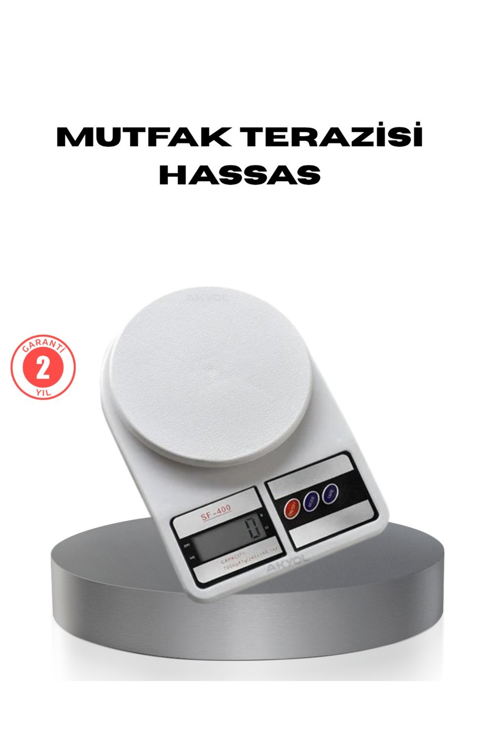 Hassas Dijital Mutfak Tartısı – 1g Doğruluk, LCD Ekran, Otomatik Kapanma