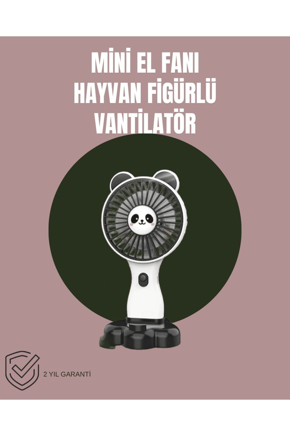 Hayvan Figürlü Mini El Fanı – USB Şarjlı Sessiz Vantilatör