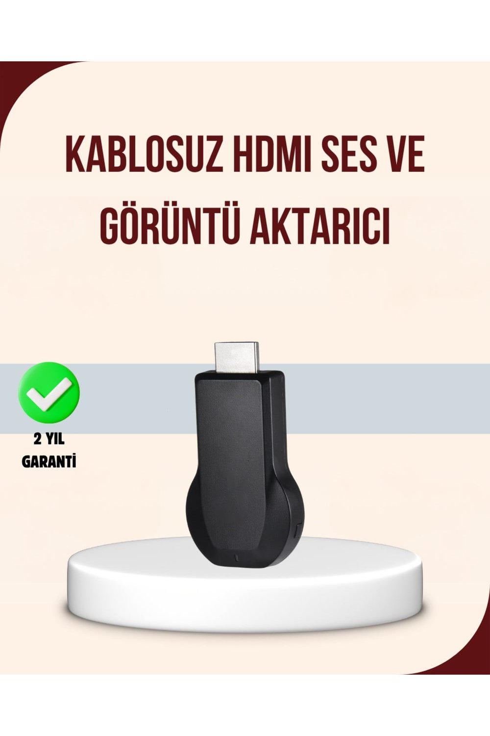 HDMI Kablosuz Ekran Alıcısı – iOS, Android,PC Uyumluluğu