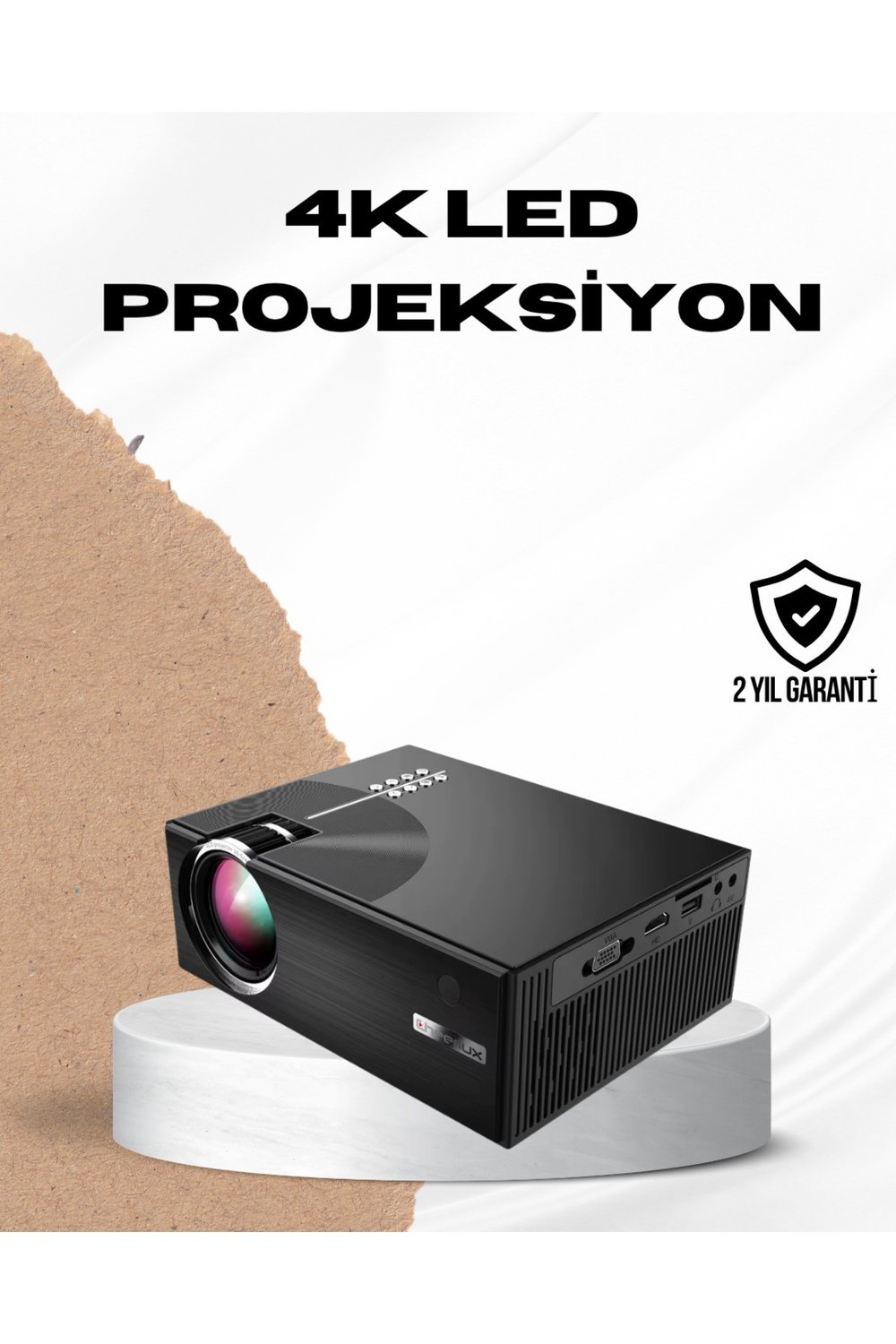 HDMI ve USB Girişli Taşınabilir Projeksiyon – Full HD, Kumandalı, Oyun ve Film Deneyimi