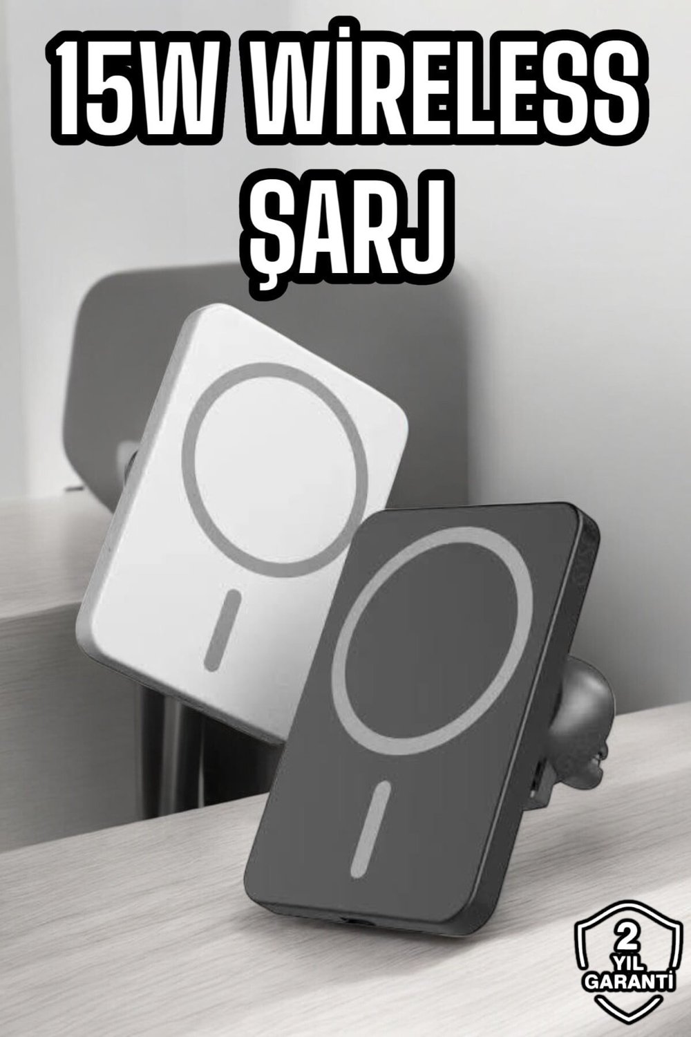 İOS Uyumlu Manyetik Tasarım Magsafe İphone 12/13/14/15 araç şarjı