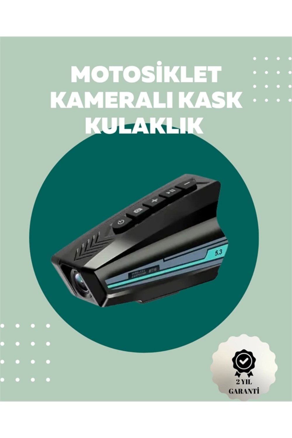IP65 Sertifikalı Kask Kamerası – Geniş Açı Lens, Bluetooth 5.3