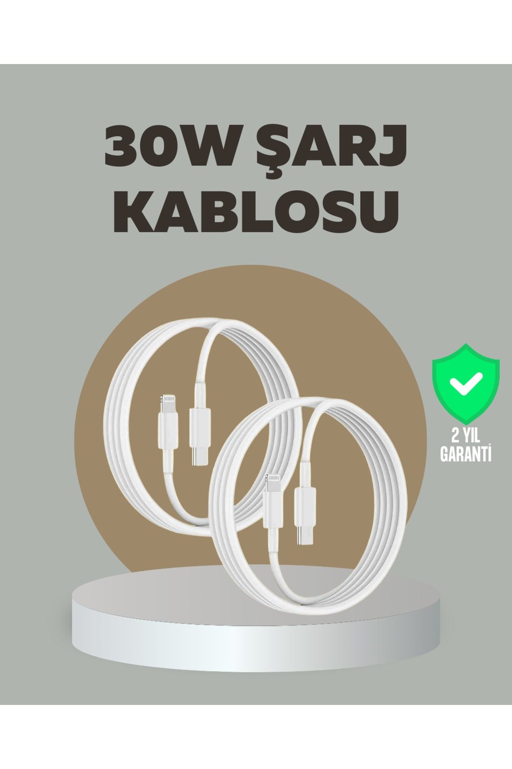 iPhone iPad Airpods Uyumlu 30W Type-C to Lightning Kablo