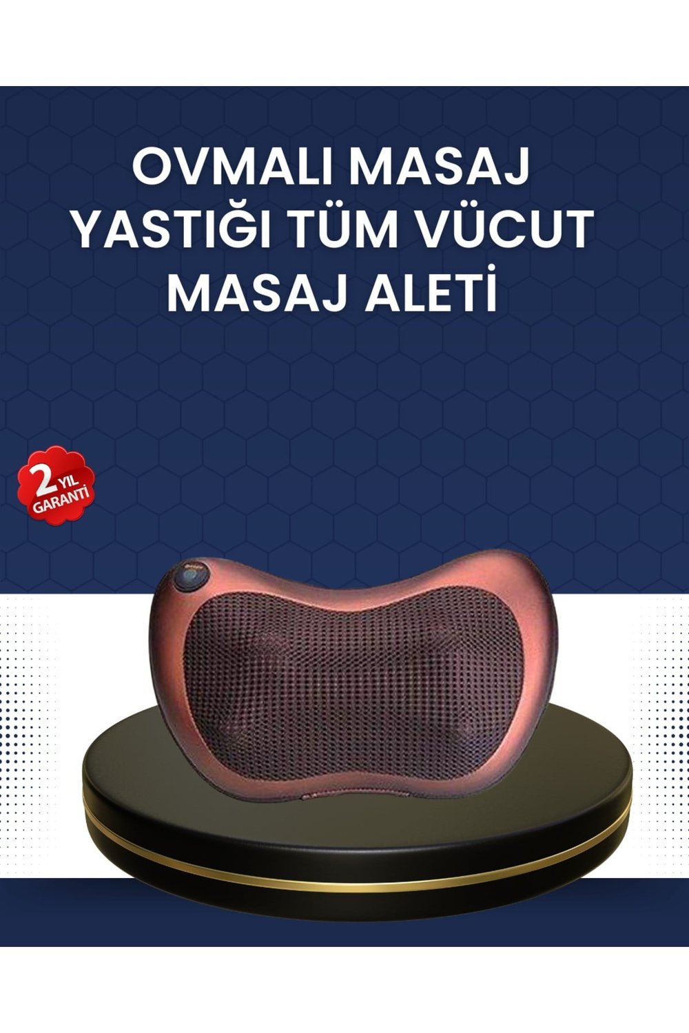 Isıtma Özellikli Derin Yoğurma Masaj Yastığı Priz & Çakmak Girişli