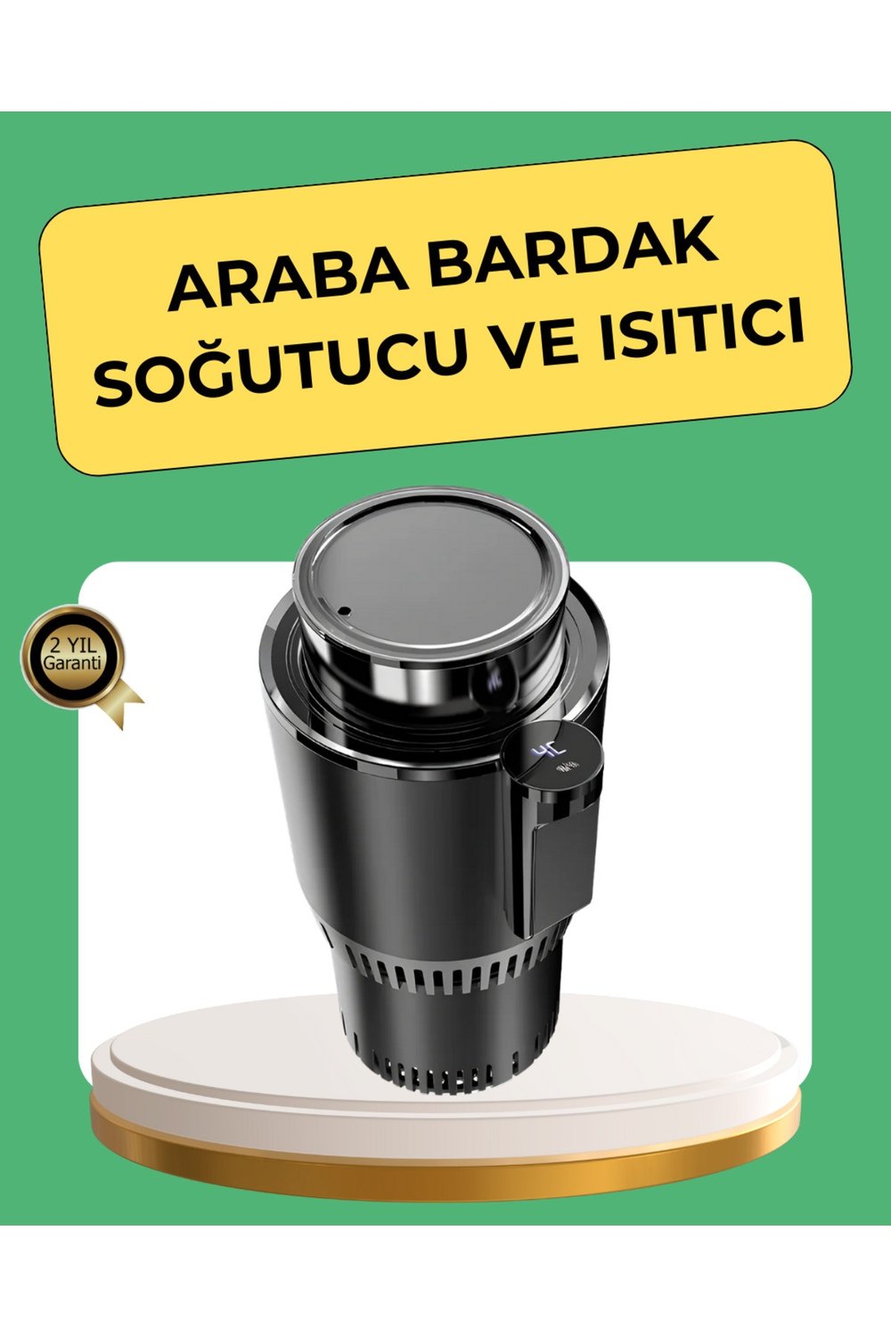 Isıtma Soğutma Özellikli Araç Bardaklığı Çakmak Girişli Akıllı