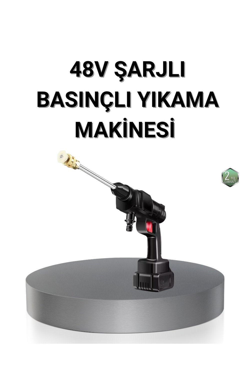 Kablosuz Basınçlı Yıkama Makinesi – 48V Güçlü Motor, 2 Pil ve Köpük Hazneli