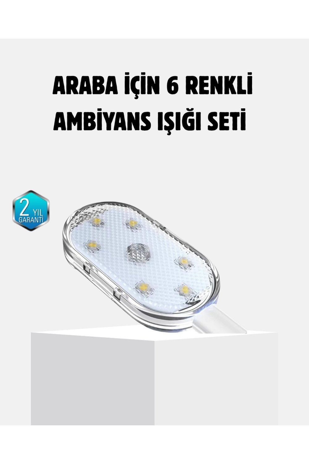 Kablosuz Manyetik Araba İçi LED Ambiyans Aydınlatma – Pratik Montajlı