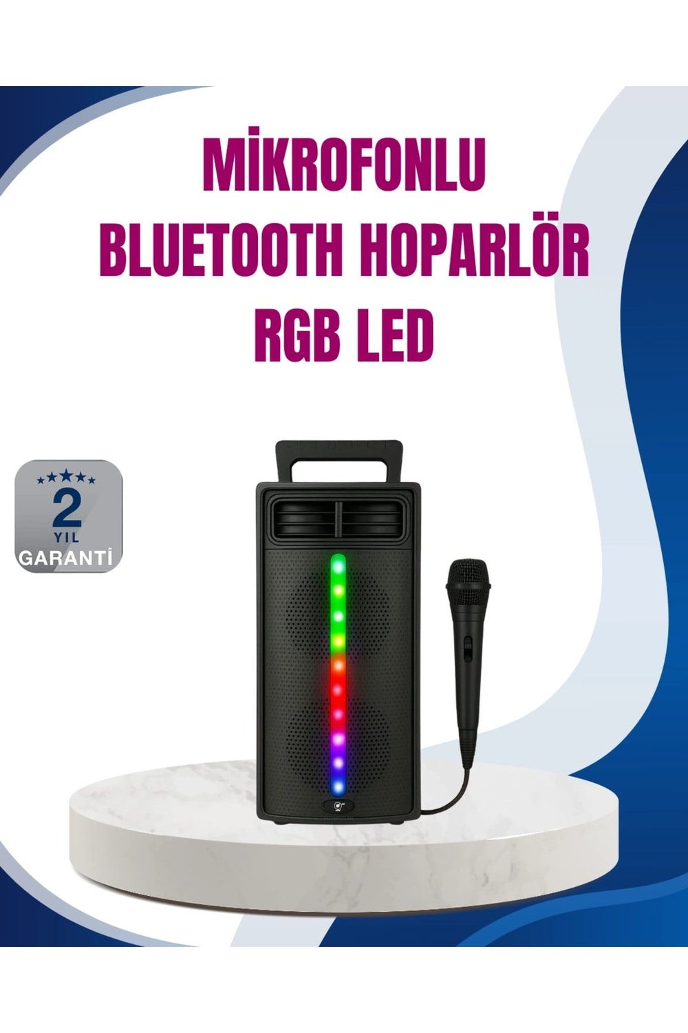 Kablosuz RGB Işıklı Bluetooth Hoparlör | Ev, Parti ve Açık Hava Kullanımı