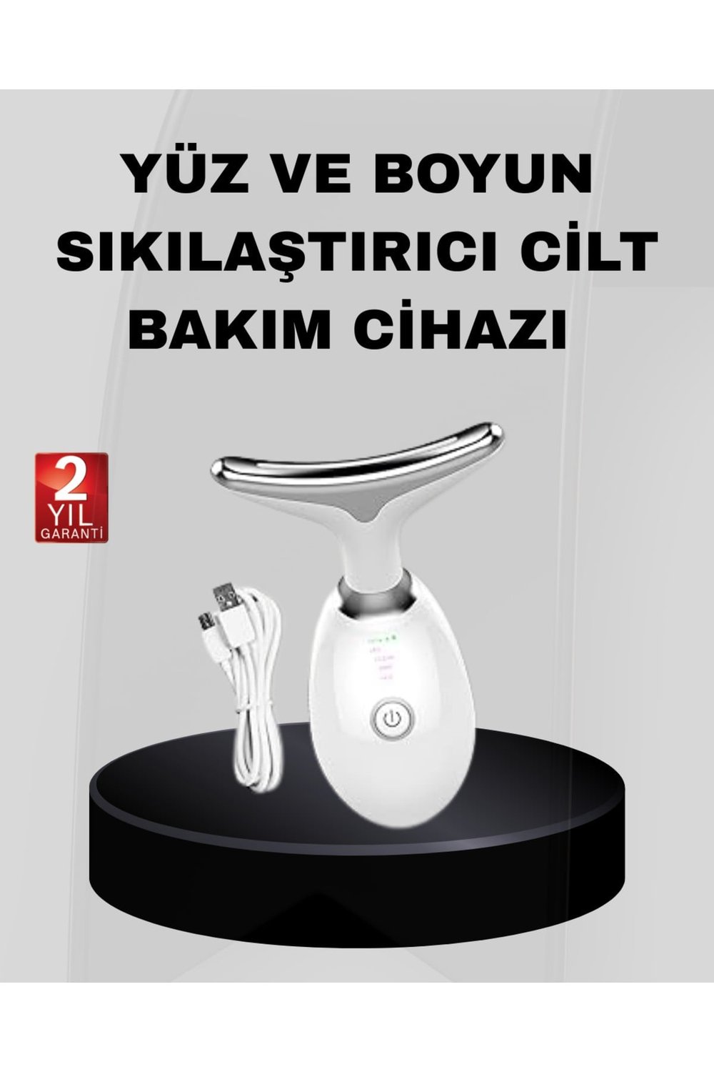Kablosuz Şarjlı Yüz Sıkılaştırıcı Cihaz EMS Mikro Akım Anti-Aging Masaj Aleti