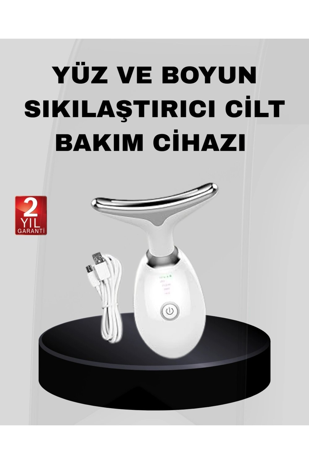 Kablosuz Şarjlı Yüz Sıkılaştırıcı Cihaz EMS Mikro Akım Anti-Aging Masaj Aleti