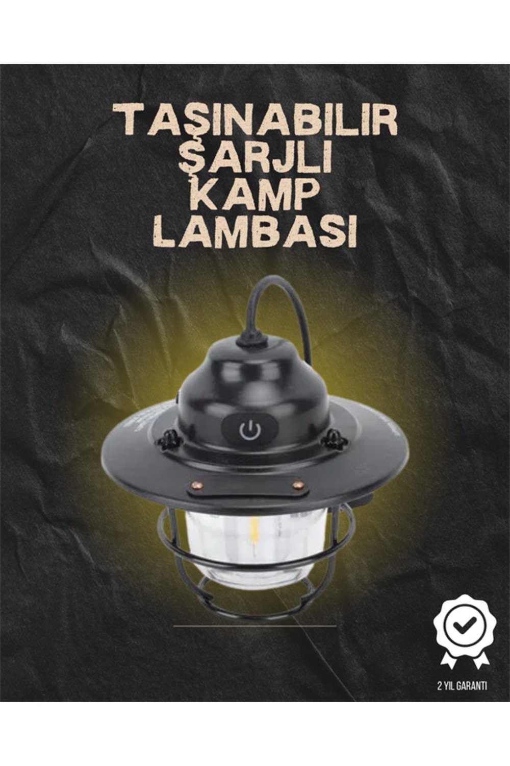 Kamp ve Bahçe İçin Retro LED Fener – Sıcak Işık, Uzun Ömürlü Batarya