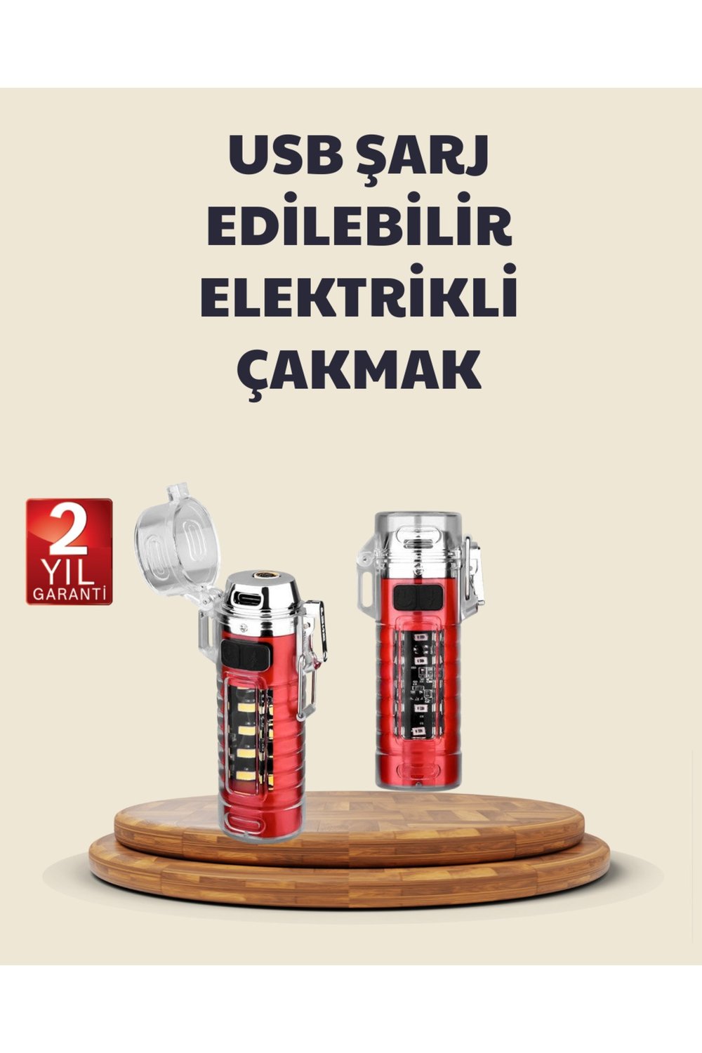 Kamp ve Outdoor İçin Çok Amaçlı Çakarlı Elektronik Çakmak