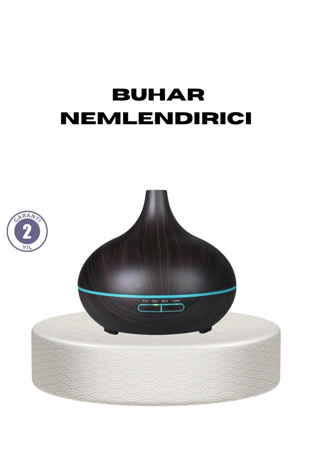 KESGİN MARKET ® 550 ml Ultrasonik Uçucu Yağ Difüzörü 7 Renk LED Işıklı ve Zaman Ayarlı