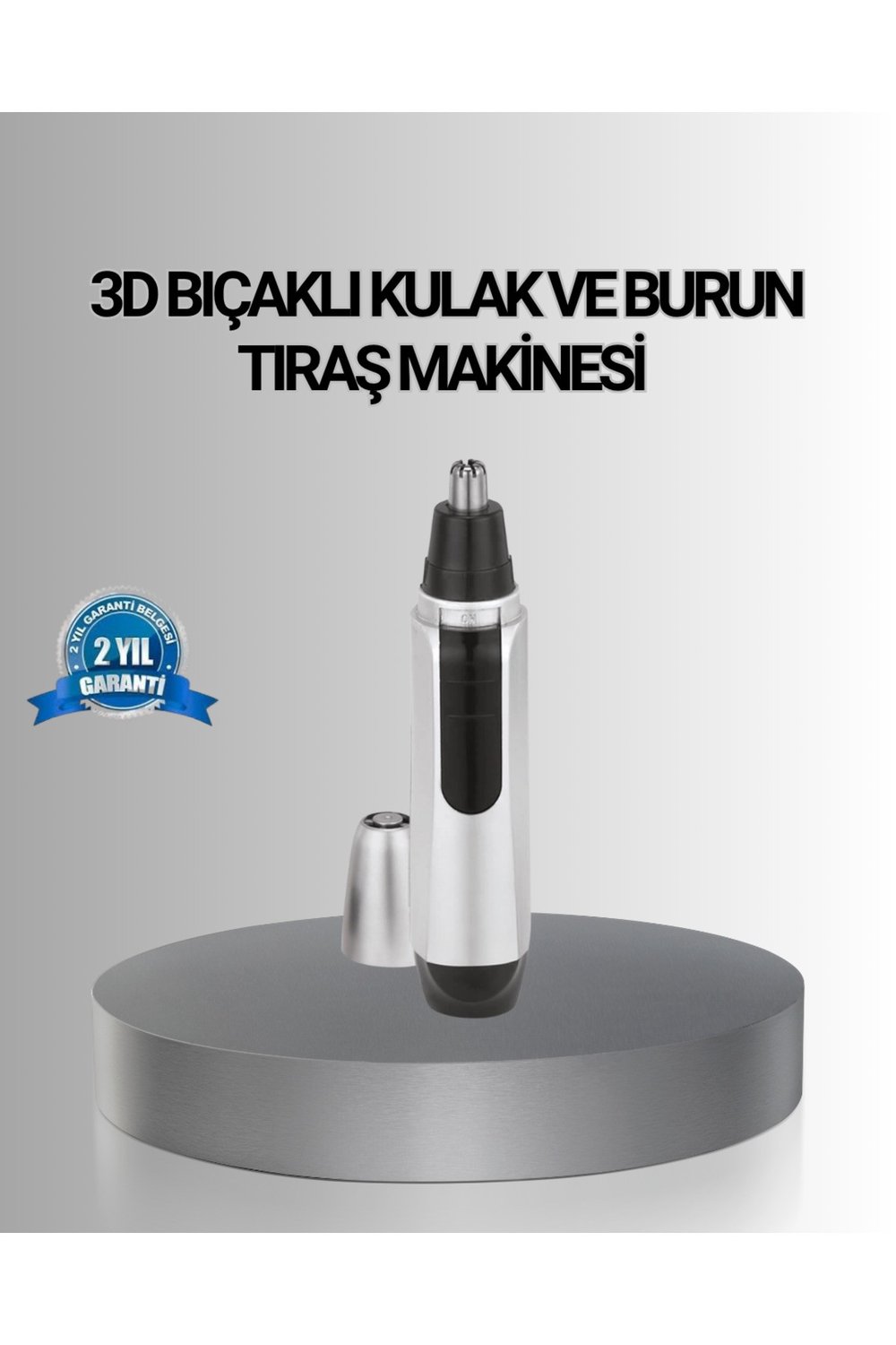 Kişisel Burun ve Kulak Tıraş Makinesi 3D Kavisli Bıçak ve Kompakt Tasarım