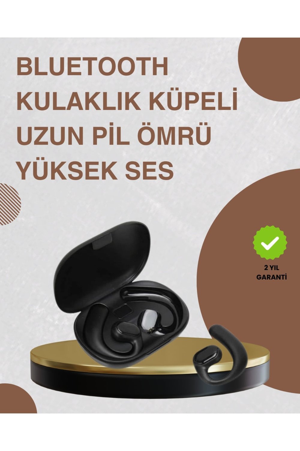 Klipsli Kablosuz Bluetooth Kulaklık – IPX6 Su Geçirmez