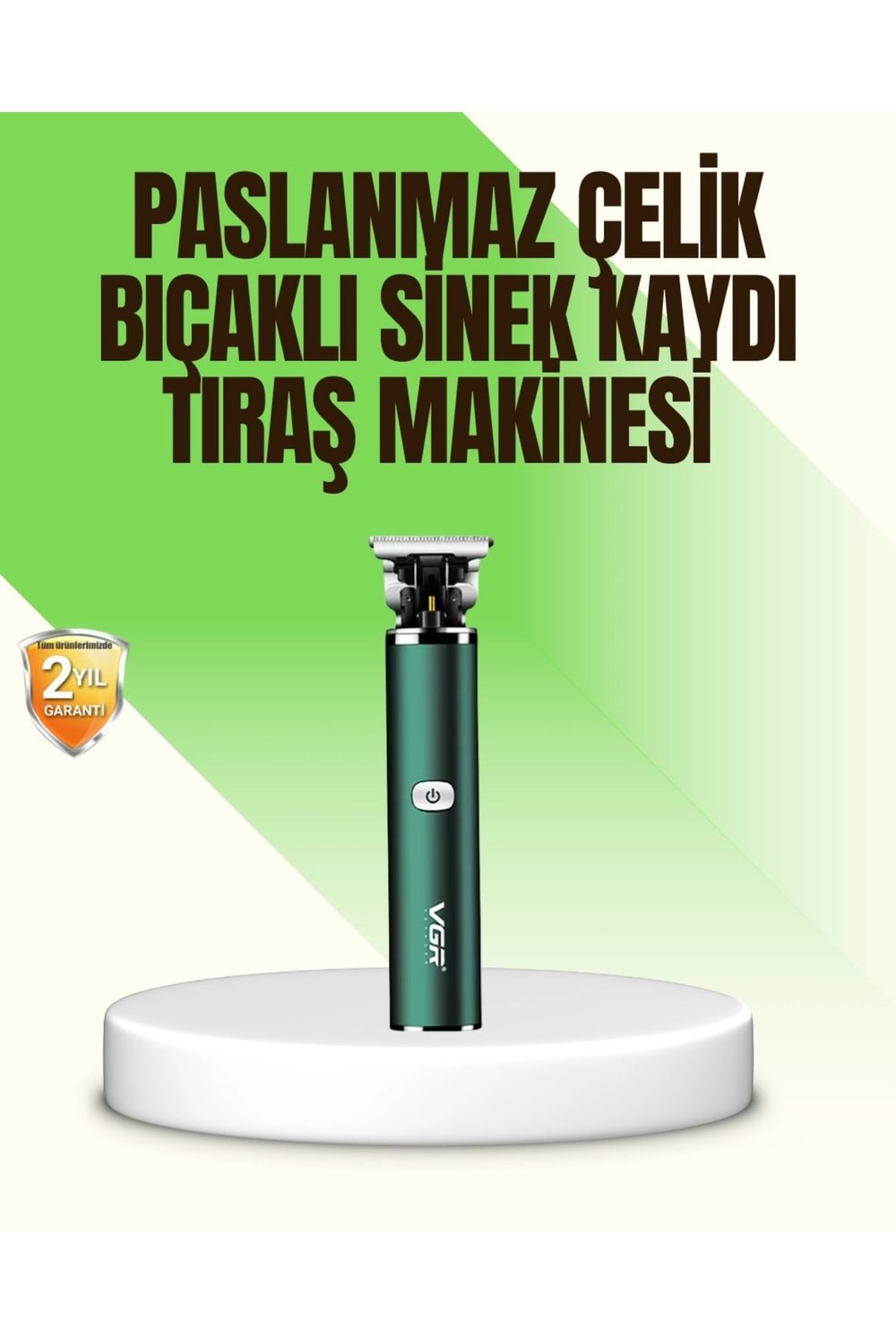 Koyu Yeşil Profesyonel Metal Gövdeli Saç Kesme Makinesi