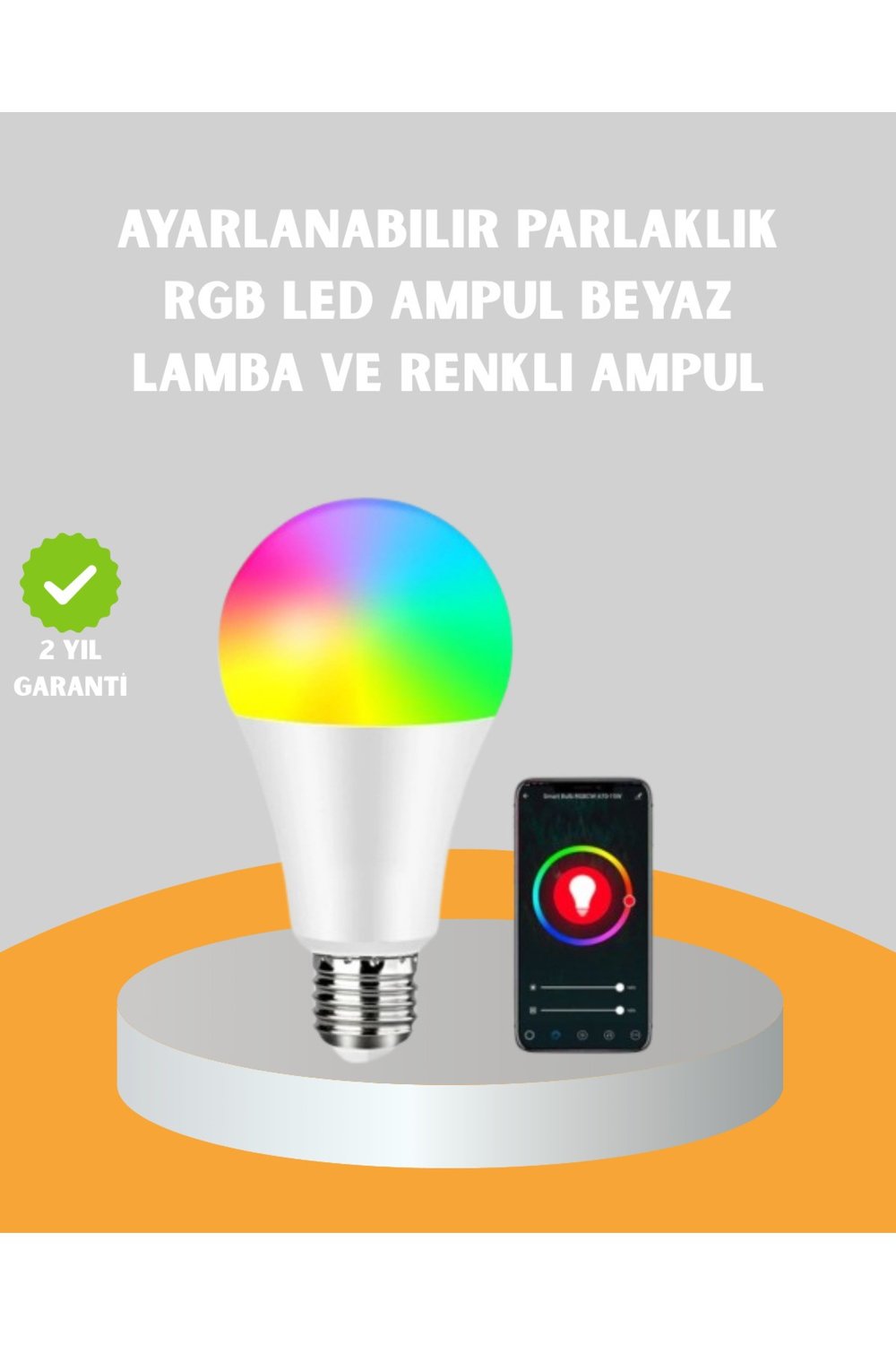 Kumanda Destekli Çok Renkli Akıllı LED Ampul
