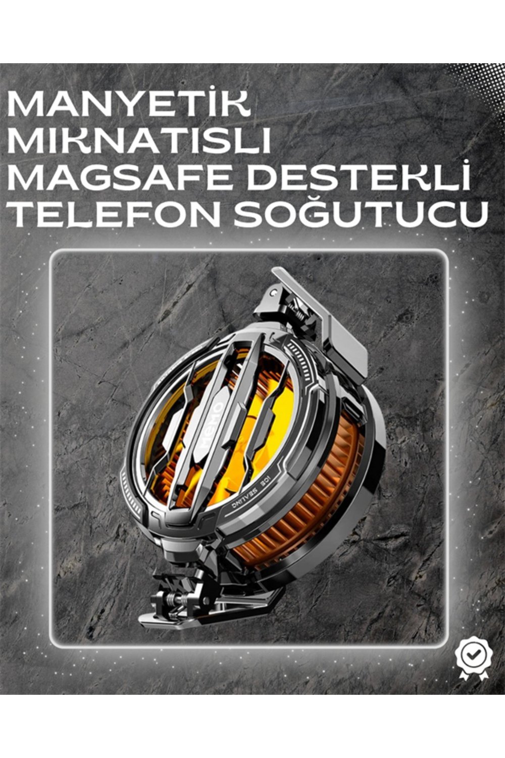 LED Işıklı Telefon Soğutucu | Ultra Sessiz Fan | Mıknatıslı ve Aparatlı Bağlantı