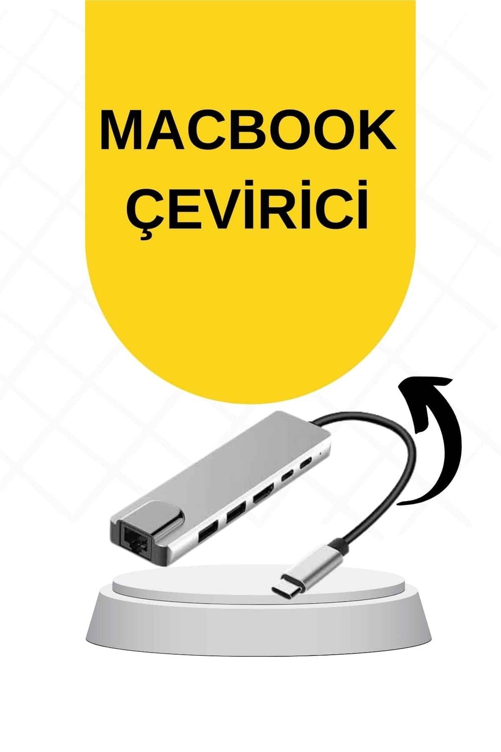 Macbook Pro/air Uyumlu USB Type-C 8 In 1 Hub Dönüştürücü Çevirici Çoklayıcı USB Hdmı Micr