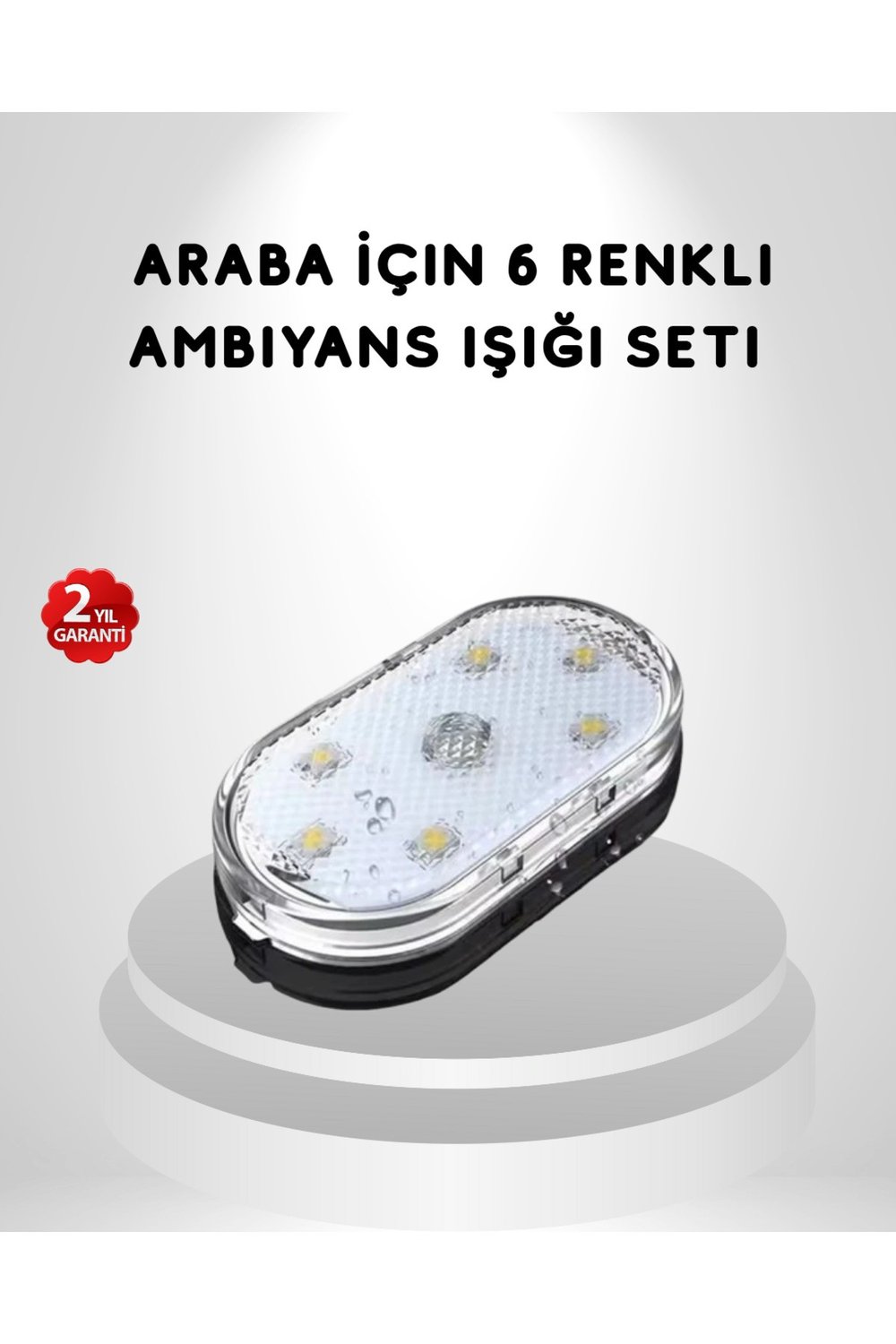 Manyetik Montajlı Araba İçi Ambiyans Işıkları – Kablosuz ve Şık Tasarım