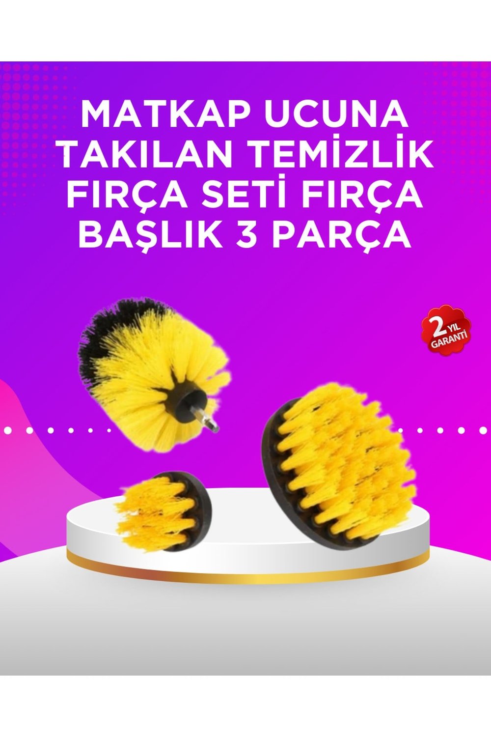 Matkap Ucu Temizlik Fırçası Seti Banyo Fayans Zemin İçin