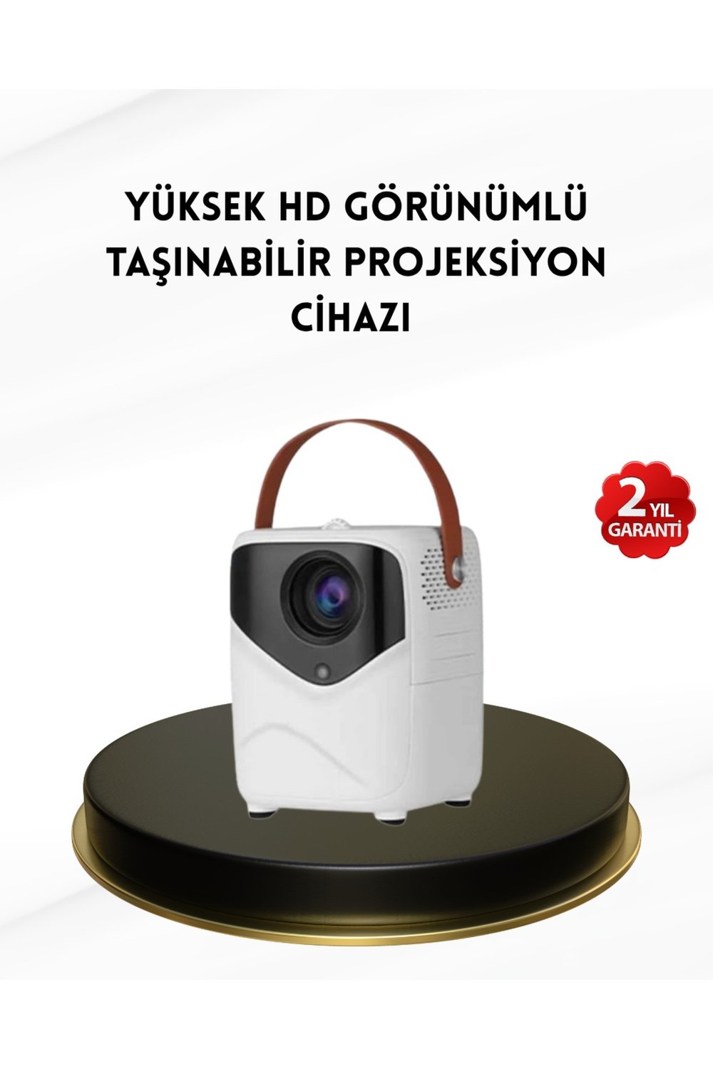 Mini Akıllı Projektör – 1080P Full HD, 64GB Depolama, 2GB RAM, Uzaktan Kumanda Destekli