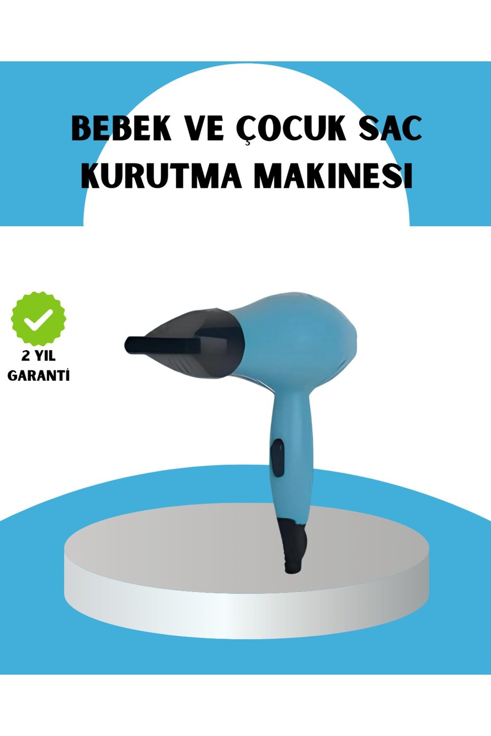 Mini Saç Kurutma Makinesi – Sessiz, Güvenli ve Hafif – Çocuklar İçin Özel Tasarım