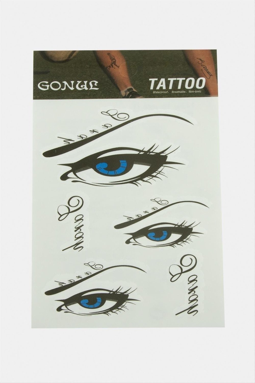 MTXDPN Göz Tattoo (161917) Dövme Sticker-Beyaz