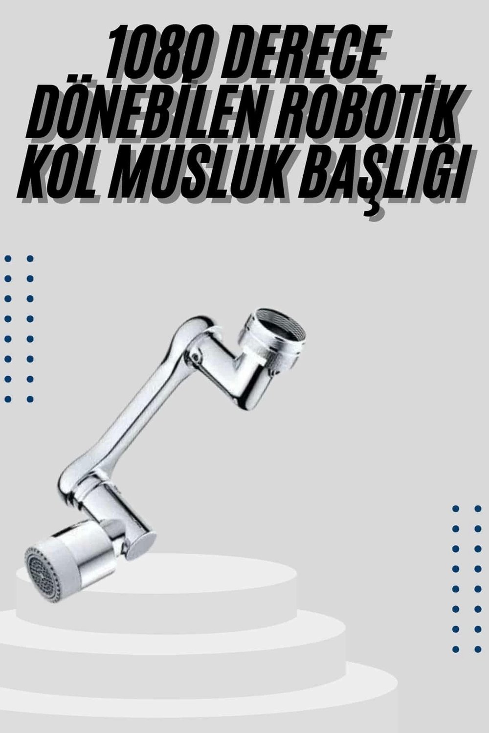 Mutfak Musluk Başlığı 1080 Derece Dönebilir Oynar Başlıklı Musluk Aparatı
