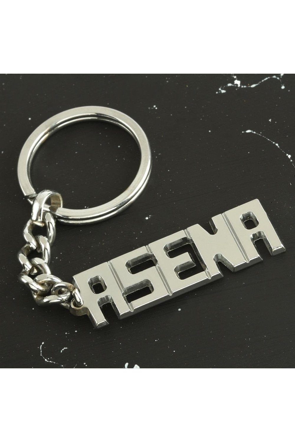 NRZSNT Asena İsimli (231530) Anahtarlık-Gümüş Rengi
