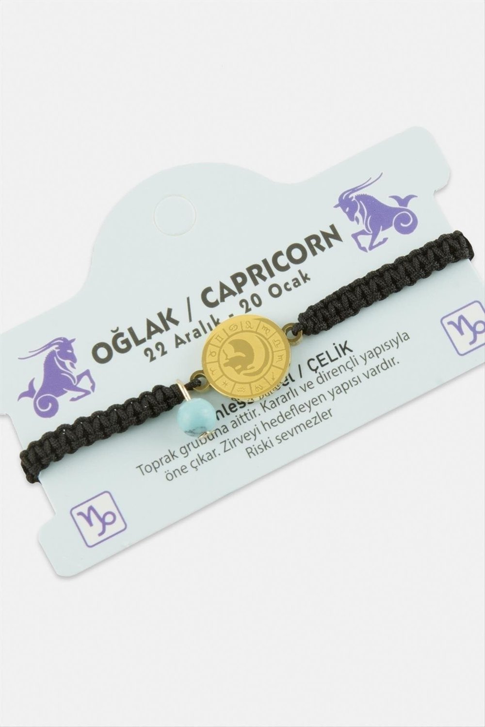 Oğlak Burçlu Çelik Bileklik