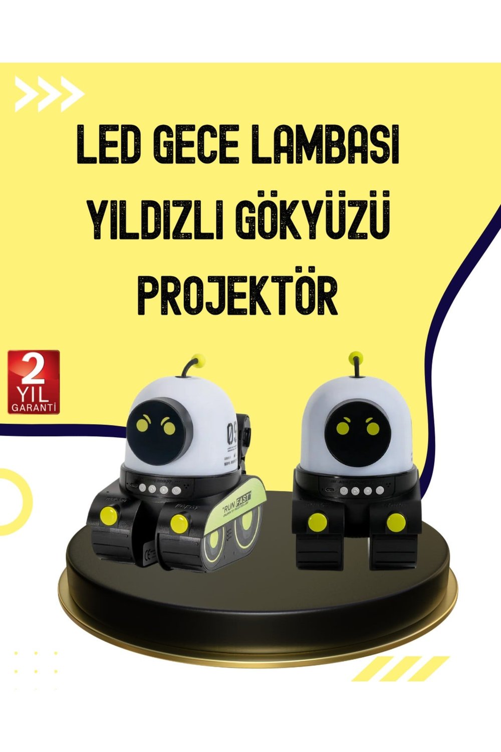 Otomatik Döner Slaytlı Üç Parlaklık Ayarlı Projektör Lamba