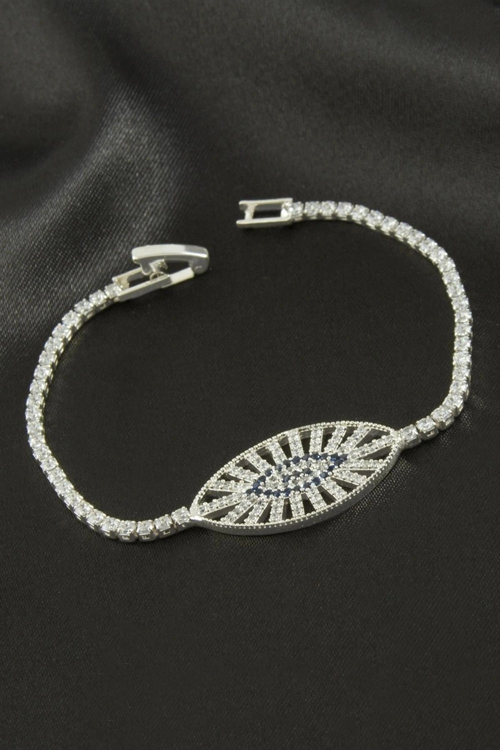 Oval Zirkon Taşlı Çocuk Bileklik 16 cm