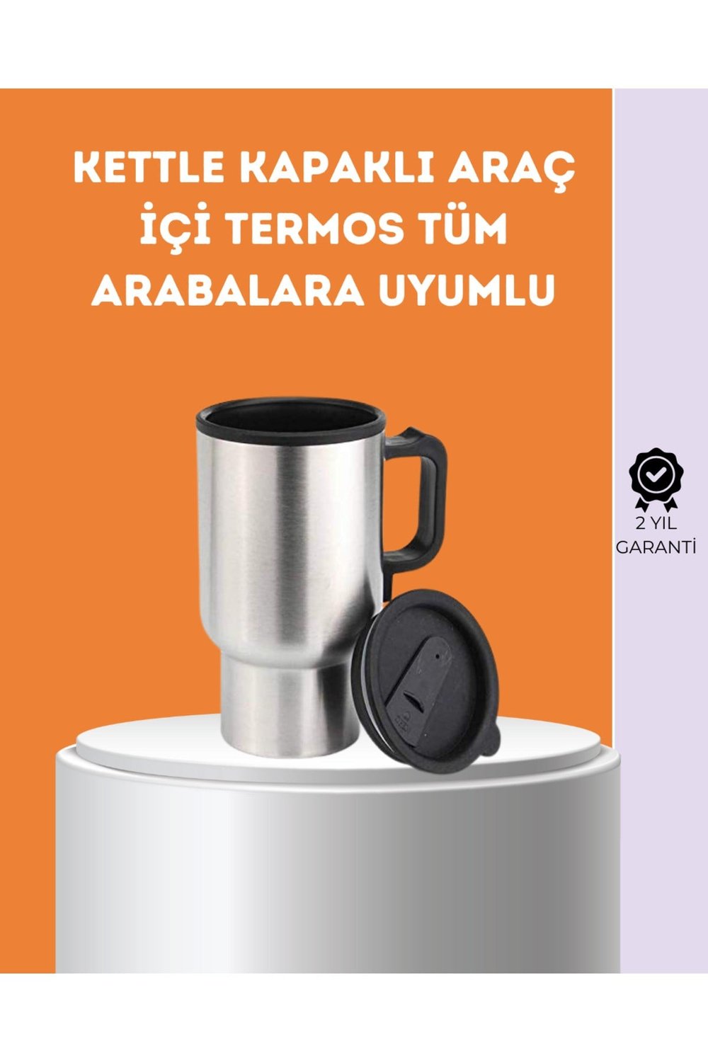 Paslanmaz Çelik Araç İçi Kahve ve Çay Isıtıcı Termos