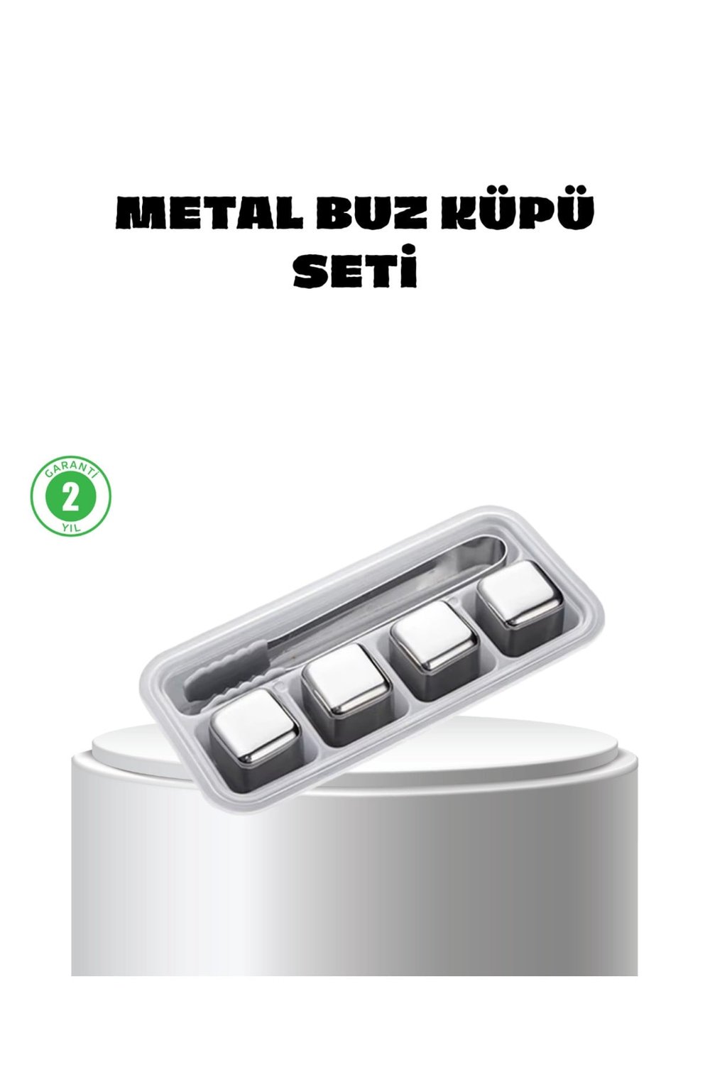 Paslanmaz Çelik Metal Buz Küpü Seti Sulandırmadan Soğutma ve Klips Dahil