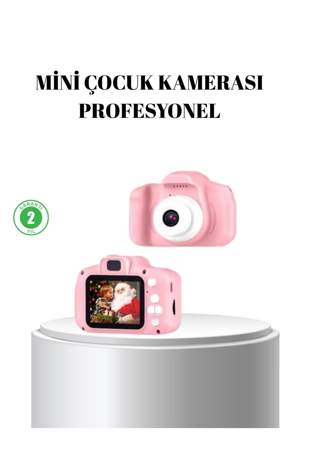 Pembe Mini 1080p HD Çocuk Kamera – 8MP, Video Kaydı,TF Kart Destekli