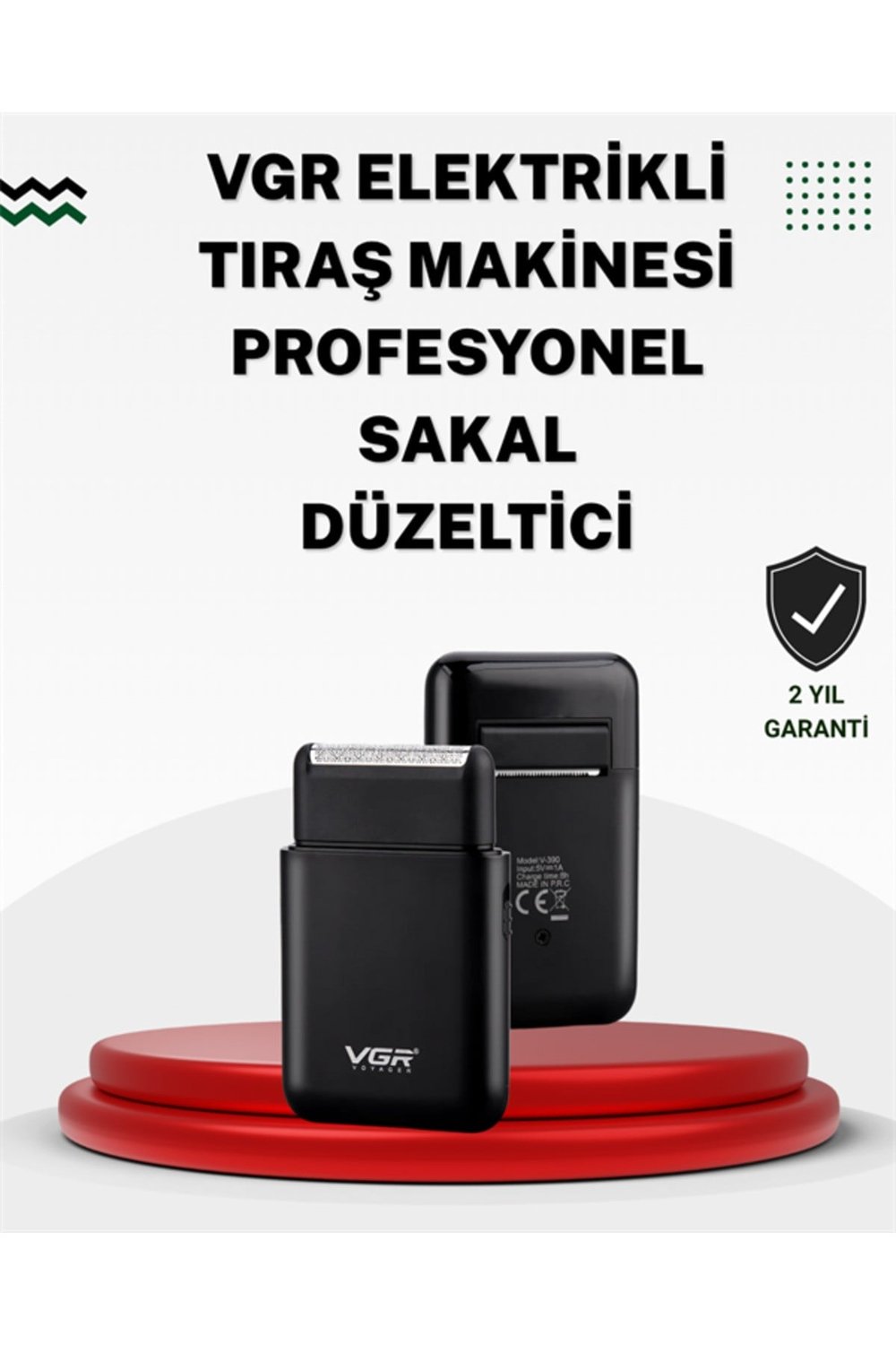 Pistonlu ve Örgülü Ağ Başlıklı Kart Tipi Traş Makinesi – Hafif, Güvenli, USB Şarjlı