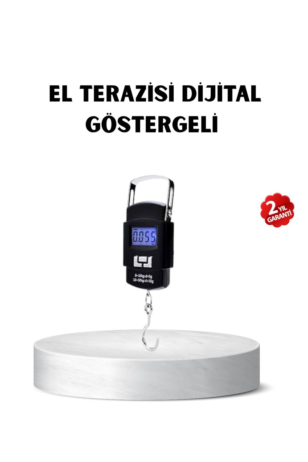 Portatif Dijital El Kantarı – Bavul, Kargo ve Paket Tartı Cihazı 50 Kg