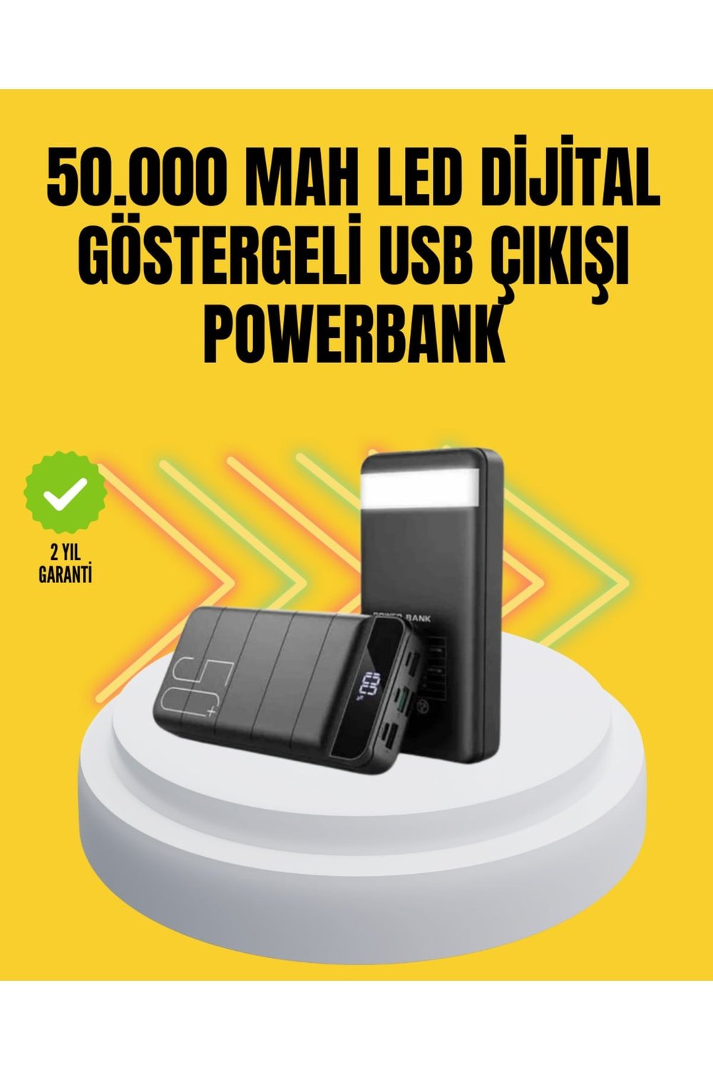 Profesyonel 50.000 mAh Powerbank – Aynı Anda Birden Fazla Cihaz Şarj Eden, Dayanıklı ve Güven