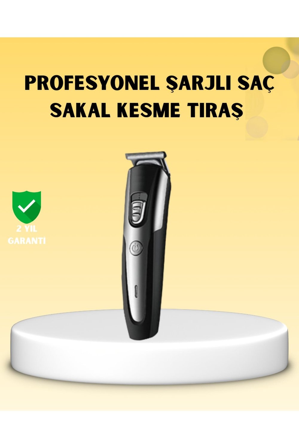 Profesyonel Saç ve Sakal Kesme Tıraş Makinesi Kablosuz Ergonomik Tasarım