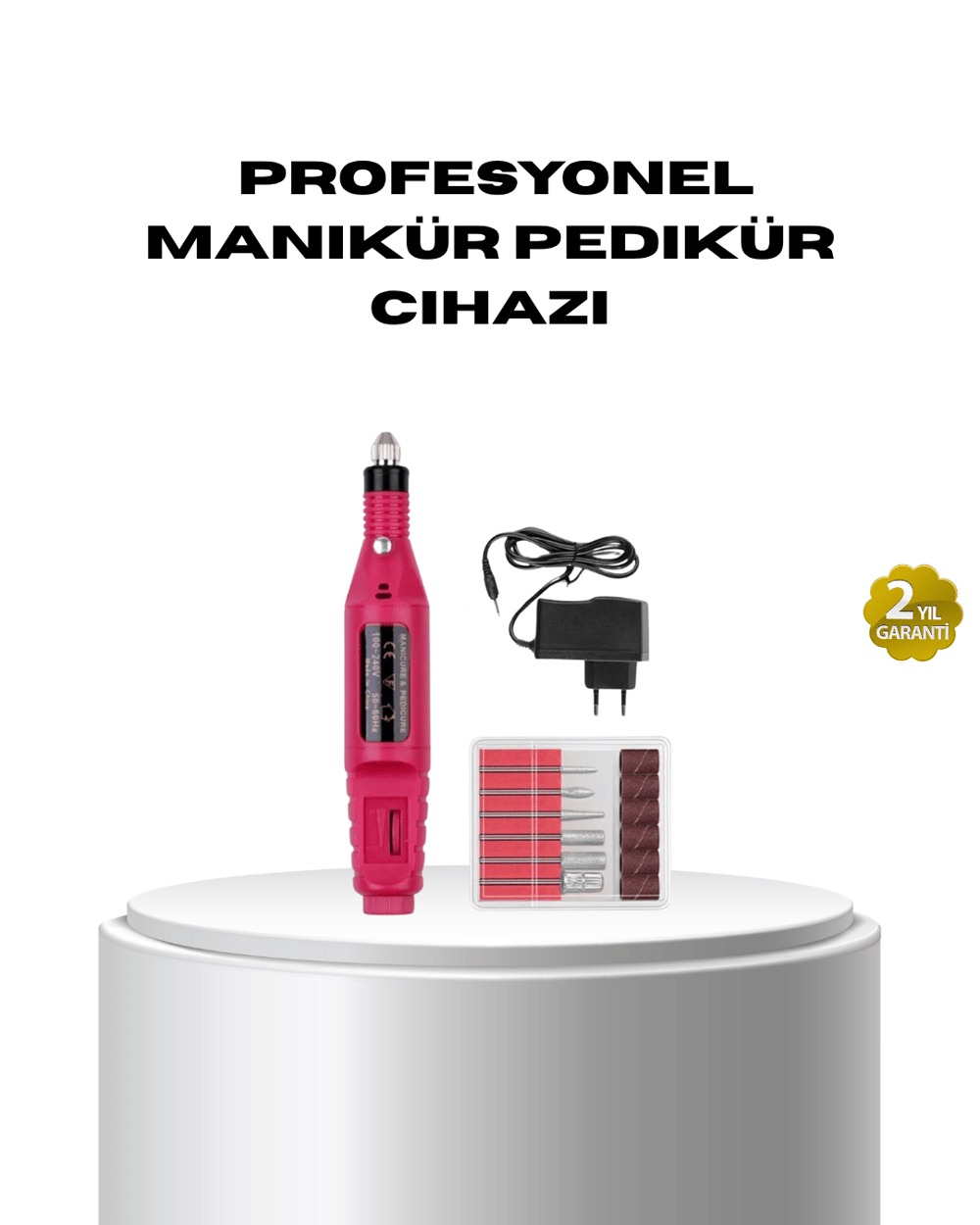 Profesyonel Tırnak Matkap Makinesi – USB Şarjlı, Ayarlanabilir Hız, Düşük Titreşimli ve Se