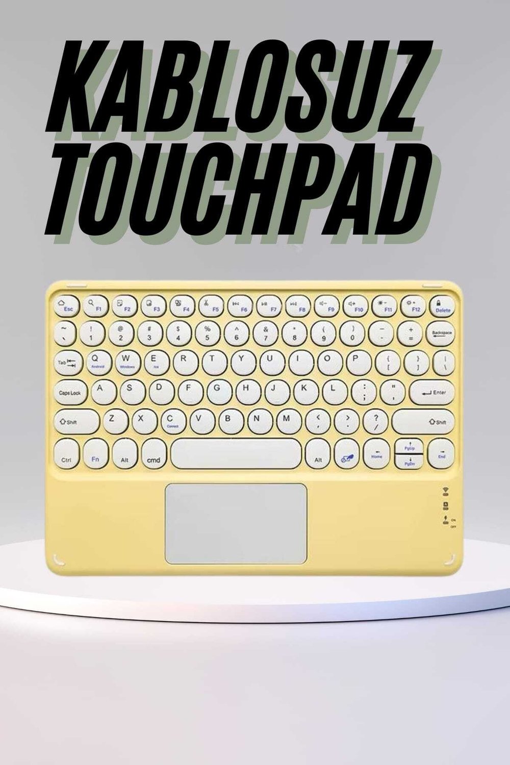 Profesyonel Wifi Q Klavye Bluetooth Klavye Touchpad 10.8 Inç