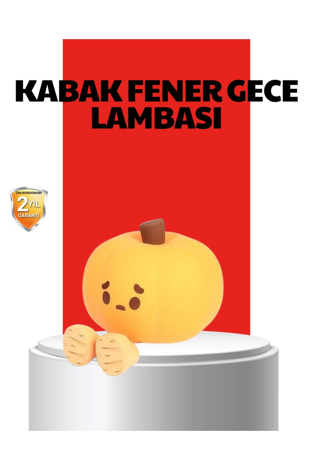 Pumpkin LED Night Light Dokunmatik Şarjlı Silikon Gece Lambası