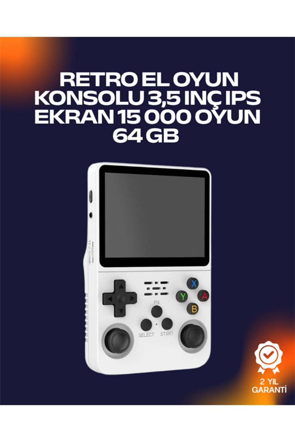 R36S Retro Oyun Cihazı – Çift MicroSD Desteği, Çoklu Platform Uyumu, 3200 mAh Batarya